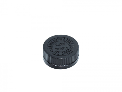 BEWIT Black plastic screw cap for a 100 ml bottle with a wide mouth