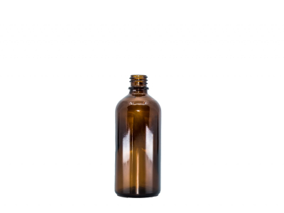 BEWIT Flacon din sticlă maro lucios, 100 ml, picurător, capac negru