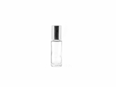Roll-on flakon átlátszó üveg, 5 ml, ezüst kupakkal | BEWIT.love