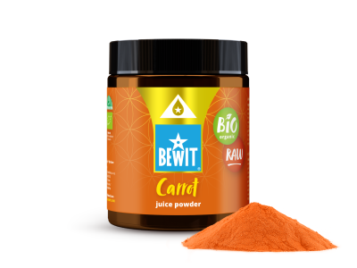 BEWIT Morcov BIO RAW, pulbere din suc| Bewit.love