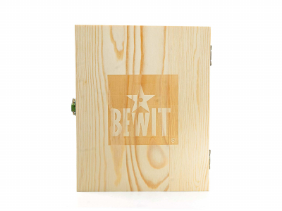 BEWIT Drewniane pudełko z 30 otworami na butelki 5 i 15 ml